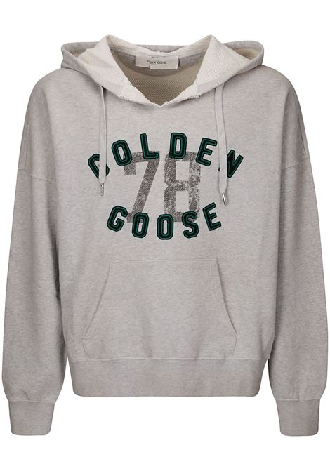 Grey hooded logo-embroidered sweatshirt Golden goose - unisex